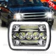 For Chevy S10 Blazer 1994-1997 4x6 inch LED Headlight Hi-Lo Sealed Beam Halo DRL