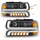 Upgraded LED Headlight DOT Bumper Lamps Fits 99-02 Chevy Silverado 00-06 Tahoe