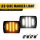 Smoked 2X Lens Light For Wrangler 1987-1995 Jeep YJ Marker LED Side White&Amber