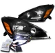 For 04-05 Toyota Sienna CE LE XLE Headlight Headlamp Lamp Black w/10000K HID L+R