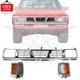 New Front Chrome Grille + Left Right Corner Lights Fits 1995-1997 Nissan Pickup