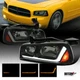 Fit 2006-2010 Dodge Charger Black Smoke Headlights LED Tube Sequential Signal