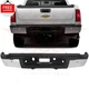 New Rear Step Bumper Chrome Steel For 2007-2010 Silverado 2500 HD Sierra 2500 HD