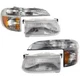 Fits Ford Explorer 1995-2001 Front Headlights & Corner Signal Lights Lamps Kit