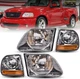 For 1997-03 Ford F-150 Expedition Lightning Style Clear Headlights+Corner Lamps