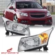 Pair Chrome Headlights Front lamps For 2011-2015 Chevy Cruze Sedan Pair Chrome Headlights Front lamps For 2011-2015 Chevy Cruze Sedan
