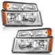 Pair Headlights Assembly For 2004-2012 Chevy Colorado GMC Canyon w/o Bulbs Pair Headlights Assembly For 2004-2012 Chevy Colorado GMC Canyon w/o Bulbs