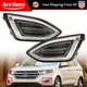 Front Fog Lights Assembly LED Lamps Black Right&Left Fit For 2015-2018 Ford Edge