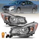 W/Bulbs For 2012-2015 Subaru Impreza XV Crosstrek Chrome Headlight Assembly12-15