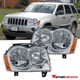 Set Chrome Headlights for Jeep Grand Cherokee Headlamps Clear Lens 2005-2007
