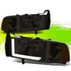 LED DRL Bar Headlight Lamps for Dodge Ram 1500 2500 3500 94-02 Smoked Amber Pair