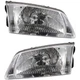 Headlights Lamps Set of 2  Left-and-Right Left & Right for Mazda 626 00-02 Pair