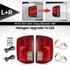 Halogen Upgrade To LED Tail Lights For 2014-2018 Chevy Silverado 1500 Red Pair
