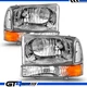 For 99-04 Ford SuperDuty F250/350/450/550 Excursion Chrome Headlight 4pcs Set
