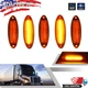 For 08-up Freightliner Cascadia Cab Marker Roof Running Clearance Light Amber 5X