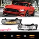 2018 2019 2020-2023 Fog Lights Clear LED For Ford Mustang w/ DRL Squential Lamps