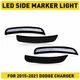 4X For Dodge Charger 15-2022 Smoked Lens LED Side Marker Light Front Rear Set P