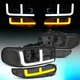 For 2001-2006 GMC Sierra Yukon Denali Switchback LED DRL Pair Headlights Smoked