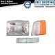 Headlights & Parking Corner Lights Driver Side Left LH for 93-97 Grand Cherokee