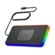 15W RGB Silicone Non Slip Pad Car Wireless Phone Chargers Fast Charging Station