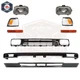 Front Grille + Bumper + Valance + Headlights Kit For 1992-1995 Toyota Pickup
