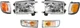 4RUNNER 99-02 HEAD LAMP RH AND LH with Bulbs 6-pc Kit Corner Light Turn Signal