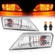 Left&Right Clear Marker Signal Corner Parking Lights For Jeep Liberty 2008-2012