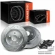 Rear Drilled Brake Rotors & Ceramic Brake Pads for Jeep Grand Cherokee 2005-2010