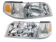 Set of 4pcs OE Style Headlights + Corner Light for 1998-2011 Ford Crown Victoria