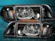 6pcs 87-93 Ford Mustang Crystal Black Headlights w/ Corner & Parking Lights new