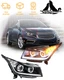 For 2011 2012 2013 2014 2015 Chevy Cruze Black Projector Headlights DRL Bar Pair For 2011 2012 2013 2014 2015 Chevy Cruze Black Projector Headlights DRL Bar Pair