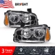 For 2006-2010 Dodge Charger Chrome Headlights Amber Corner Headlamps Left +Right