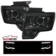 Smoke Projector Headlights Fits 2009-2014 Ford F150 LED Strip Tube Headlamps
