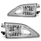 Pair Chrome HeadlightFor 1994-1998 Ford Mustang (w/Cobra) Headlamps Assembly L+R