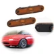 Amber Front Bumper Side Marker Light Housings Kit For 1990-2005 Mazda Miata MX-5
