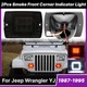 Smoke Front Corner Turn Signal DRL Parking Light For Jeep Wrangler YJ 1987-1995