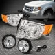 FOR 08-12 FORD ESCAPE CHROME/AMBER HEADLIGHTS+FOG LAMPS+WIRING HARNESS+SWITCH
