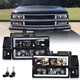 For Chevy C10 C1500 K1500 Silverado Tahoe Headlights LED DRL Bumper Corner Lamps