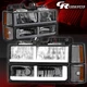 Smoked F-Tube DRL LED Headlight Bumper Signal Lamps for 1994-2000 GMC C/K Pickup