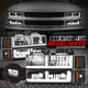 [LED DRL Strip] For 94-98 Chevy C10 C/K 1500 Headlight Bumper Corner Lamp Black