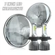 For Mazda RX-7 FB 1978-1985 7" Round Glass Headlight Housing H4 LED Pair