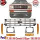 Front Bumper Grille + Headlight Bezels +Signal & Corner Lights For 1982-1990 S10