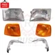 New Front Grille Extension Headlight Corner Light 6PC Fits 1993-1997 Ford Ranger