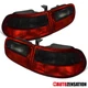 Fit 1992-1995 Honda Civic Hatchback Red Smoke Tail Lights Brake Lamps Left+Right