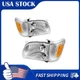 Headlight Assembly For 01-04 Toyota Tacoma Halogen Chrome Amber Clear TO2531140