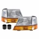 For 1998-2000 Ford Ranger Headlights With Corner Lights Amber Signal Left+Right