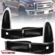Fits 1999-2004 Ford F250 F350 F450 F550 2000-2004 Excursion Black Corner Lights