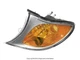 BMW E46 Turn Signal Light with Yellow Lens and Titanium Trim Front Left TYC