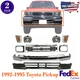 Front Bumper Chrome+ Grille + Lower Valance + Lights For 1992-1995 Toyota Pickup