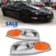 For 1997-2004 Chevy Corvette C5 Chrome&Yellow Front Turn Signal Light Left+Right